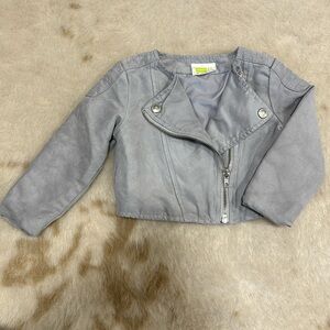 Baby Crazy 8 Faux Suede Moto Full Zip‎ Lined Cropped Jacket